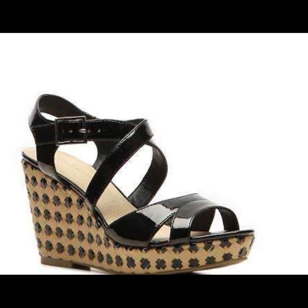 Black Kelly & Katie Marlene Wedge Sandal